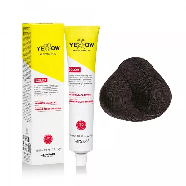 Yellow Professional Color Permanent, farba do włosów, 5.35, 100ml
