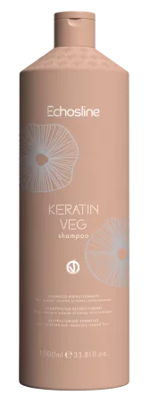 Echosline Keratin Veg, szampon do odbudowy włosów, 1000ml