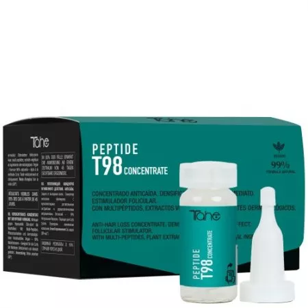 Tahe Peptide T98 Concentrate, zagęszczający koncentrat przeciw wypadaniu włosów z multipeptydami, ampułki, 6x10ml