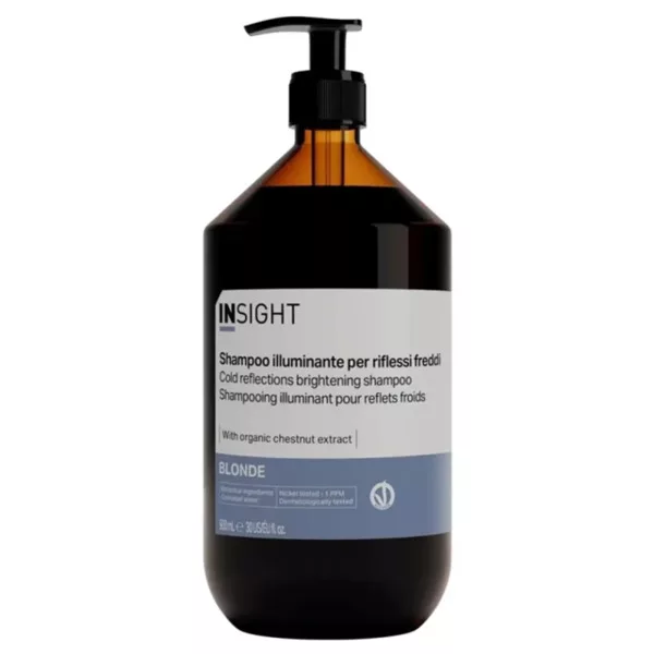 InSight Blonde Cold Reflections Brightening Shampoo, szampon rozświetlający do włosów z chłodnymi refleksami, 900ml