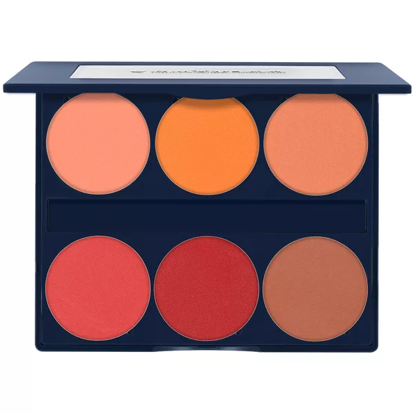Kryolan Silk Finish Blush Palette 6 Colors Lush, paleta róży, ref. 05506/00