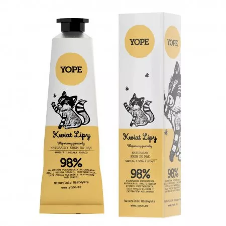 Yope, naturalny krem do rąk, Kwiat Lipy, 50ml