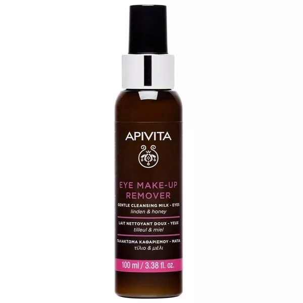 Apivita Eye Make-Up Remover Gentle Cleansing Milk delikatne mleczko do demakijażu oczu z miodem i lipą 100ml