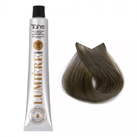 Tahe Lumiere Express, farba do włosów z keratyną i olejkiem arganowym, koloryzacja trwała, 7.1, 100ml