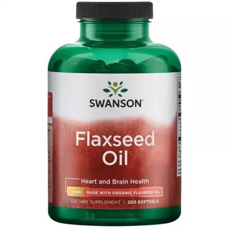 Swanson Flaxseed Oil 1000mg 200 żelków