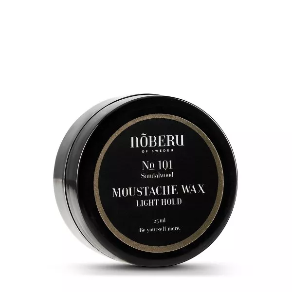 Noberu No.101 Moustache Wax Light Hold, lekki wosk do wąsów, Sandalwood, 25ml