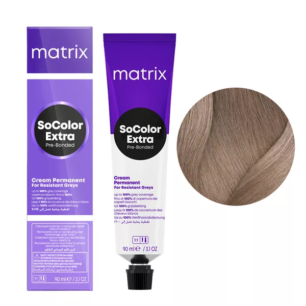 Matrix SoColor Extra Coverage, farba do krycia włosów siwych z technologią Pre-Bonded, 508NV, 90ml