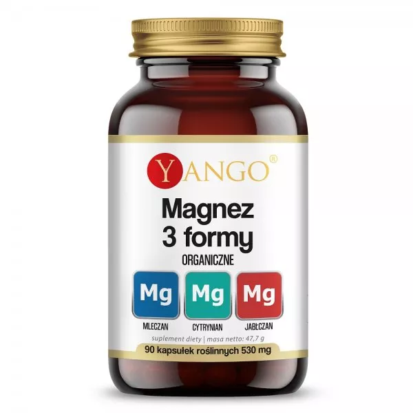 Yango Magnez 3 formy organiczne suplement diety 90 kapsułek
