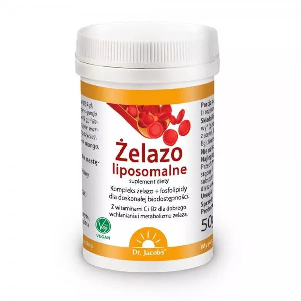 Dr Jacobs Żelazo liposomalne suplement diety 50g