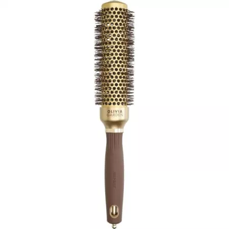 Olivia Garden Expert Blowout Speed Gold&Brown, ceramiczna szczotka do włosów, 35mm