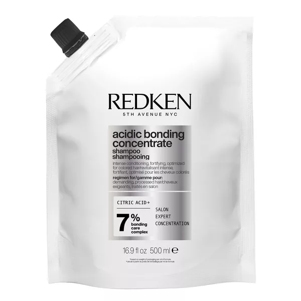 Redken Acidic Bonding Concentrate, szampon wzmacniający do włosów zniszczonych, refill, 500ml
