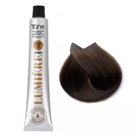 Tahe Lumiere Express, farba do włosów z keratyną i olejkiem arganowym, koloryzacja trwała, 7.23, 100ml