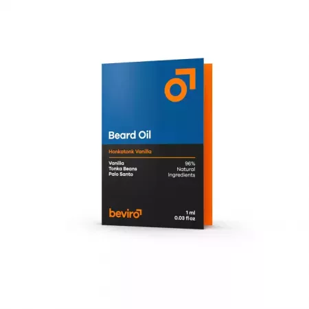 Beviro Beard, Honkatonk Vanilla Beard Oil, olejek do brody, 1ml