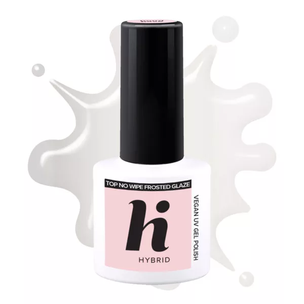 hi hybrid Milky Tops, top do lakieru hybrydowego, Frosted Glaze, 5ml