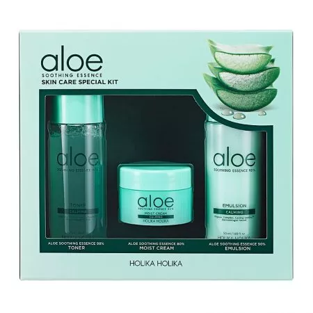 Holika Holika Aloe, aloesowy zestaw do pielęgnacji twarzy