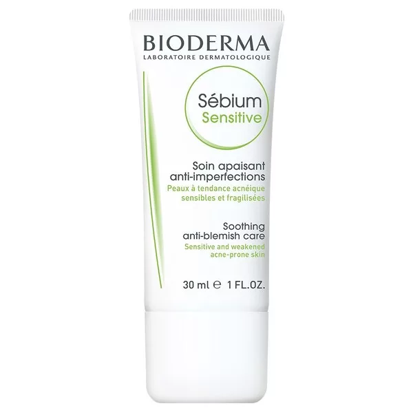 Bioderma Sebium Sensitive Soothing Anti-Blemish Care kojący krem zapobiegający zaczerwienieniem 30ml