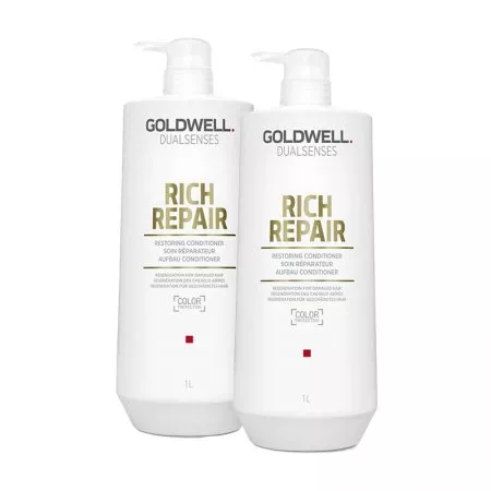 Goldwell Dualsenses Rich Repair, zestaw XL odbudowujący, szampon + odżywka, 1000ml + 1000ml