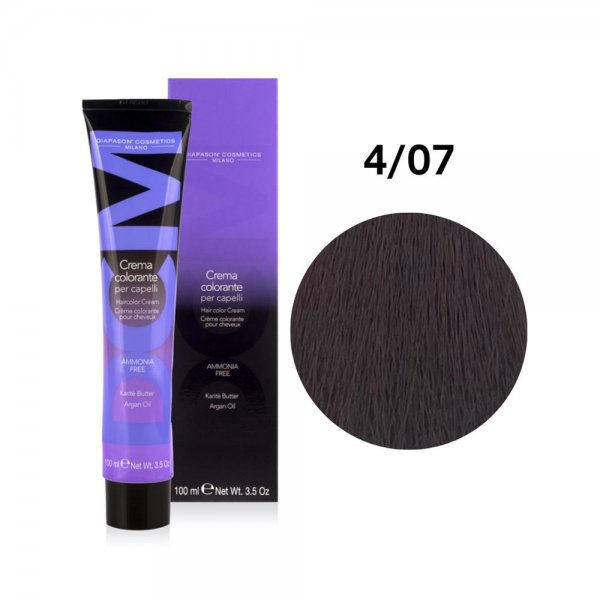 Diapason DCM, farba bez amoniaku, 4/07 Piaskowy Kasztan, 100ml