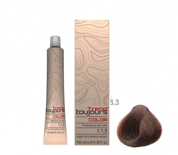 Trend Toujours Professional Color Care, farba do włosów, 5.3, 100ml
