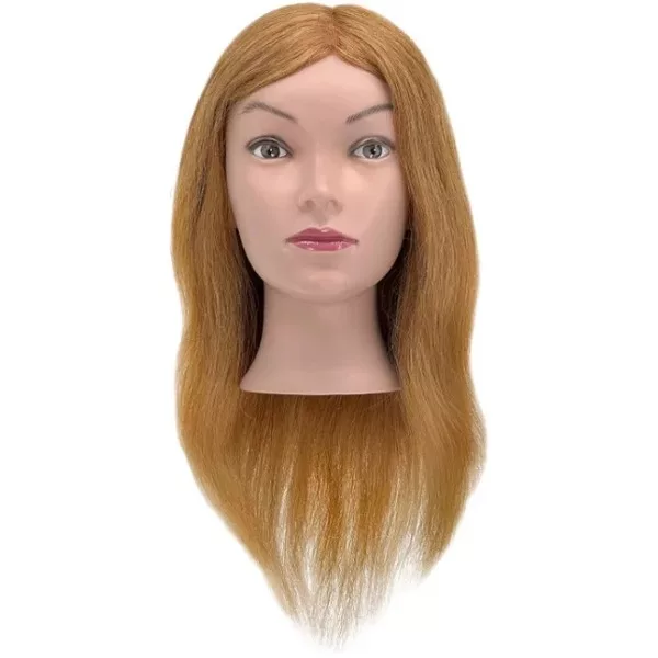 Efalock Sara, główka treningowa z włosami naturalnymi, średni blond 35cm, ref. 14102615