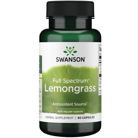 Swanson, FS Lemongrass, 400mg, 60 kaps.