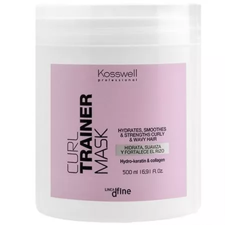 Kosswell Curl Trainer Mask, maska do włosów kręconych nawilżająca, 500ml 