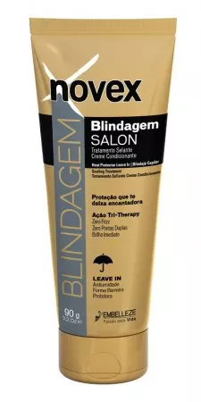 Novex Blindagem Salon Brazilian Keratin, odżywka keratynowa bez spłukiwania Gold, 90g