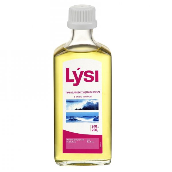Lysi Tran islandzki o smaku tutti frutti 240ml