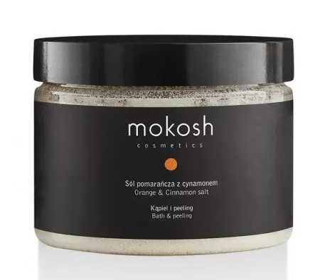 Mokosh, sól do kąpieli, pomarańcza z cynamonem, 600g