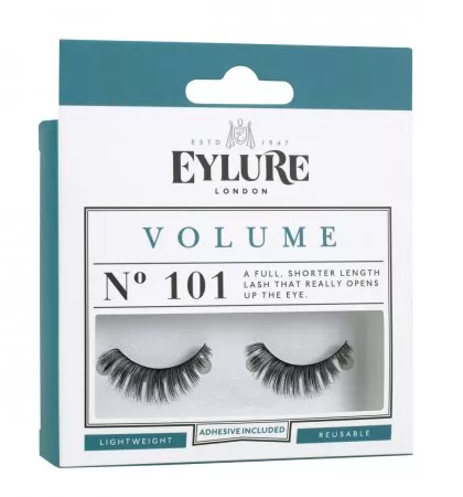 Eylure Volume, sztuczne rzęsy z klejem, efekt pogrubienia, nr 101