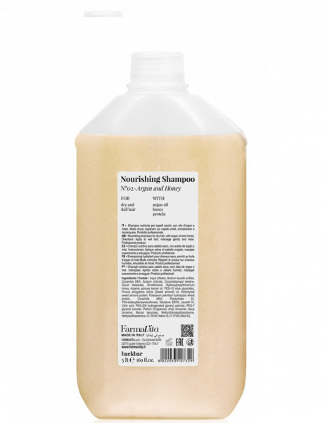 Farmavita Back Bar Nourising Shampoo N°02, szampon nawilżający, 5000ml