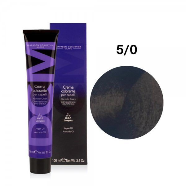 Diapason DCM, farba do włosów, 5/0 Jasny Kasztan, 100ml