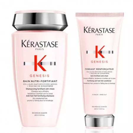 Kerastase Genesis, zestaw przeciw utracie gęstości włosów, kąpiel wzbogacona + odżywka, 250ml + 200ml