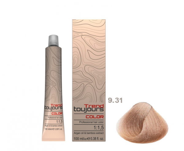 Trend Toujours Professional Color Care, farba do włosów, 9.31, 100ml