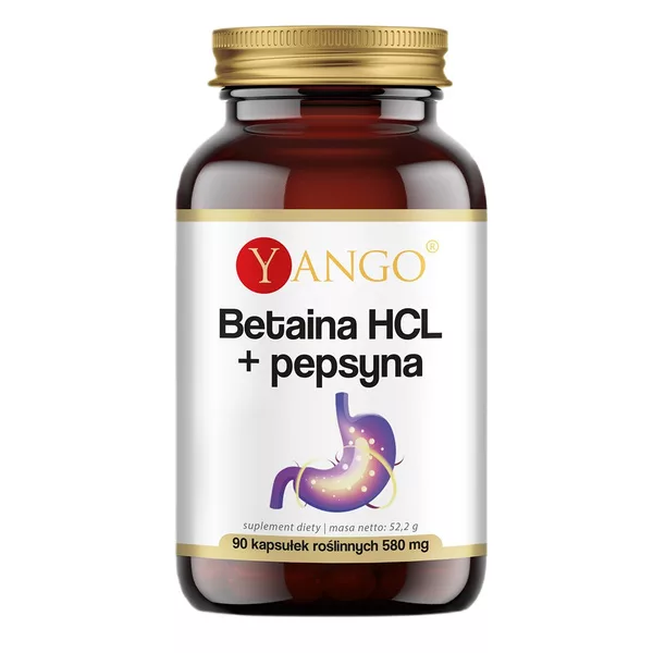 Yango Betaina HCL + Pepsyna suplement diety 90 kapsułek