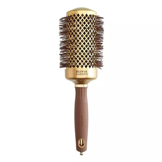 Olivia Garden Expert Blowout Shine, szczotka do modelowania włosów, Wavy Bristles Gold&Brown 55mm