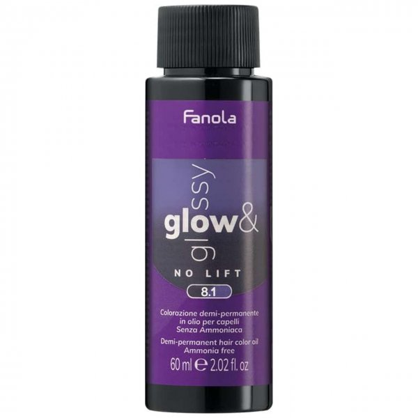 Fanola Glow&Glossy, farba demi-permanentna do włosów, 8.1, 60ml