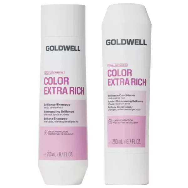 Goldwell Dualsenses Color Extra Rich, zestaw nabłyszczający do włosów matowych, szampon + odżywka