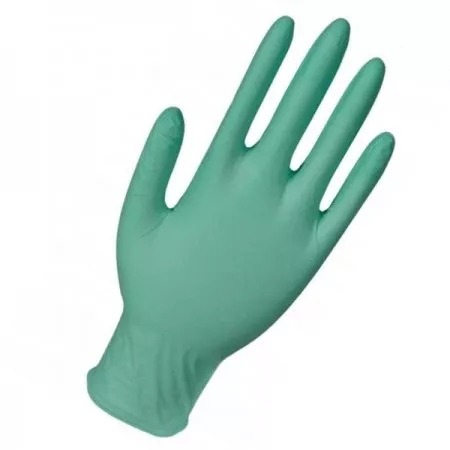 Abena, rękawiczki nitrylowe bezpudrowe, zielone, rozmiar XS, 100 sztuk
