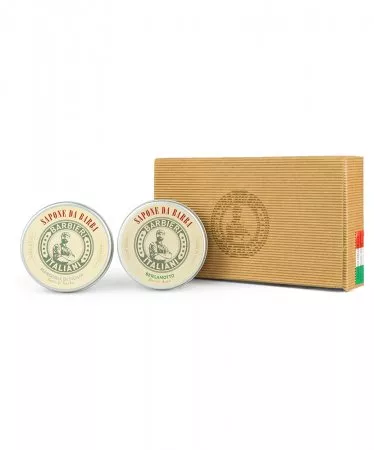 Barbieri Italiani, zestaw 2 mydeł do golenia (bergamotka + migdały sycylisjkie), 2x100g
