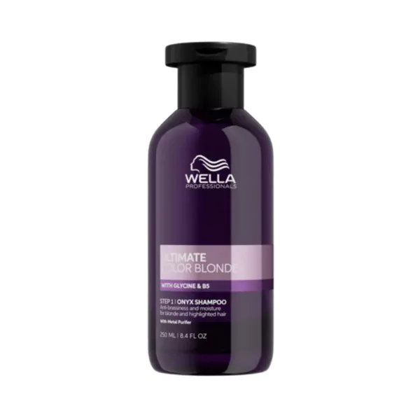 Wella Ultimate Blonde, fioletowy szampon do włosów blond i z pasemkami, 250ml