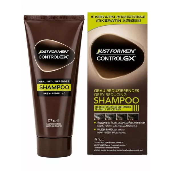 Just For Men Control GX, szampon z keratyną na siwe włosy dla każdego, 177ml