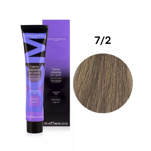 Diapason DCM, farba bez amoniaku, 7/2 Popielaty Blond, 100ml