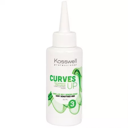 Kosswell Curves UP 3, płyn do trwałej ondulacji do włosów bardzo wrażliwych, 80ml