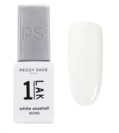 Peggy Sage, One-LAK lakier hybrydowy 3w1, white seashell, 5ml
