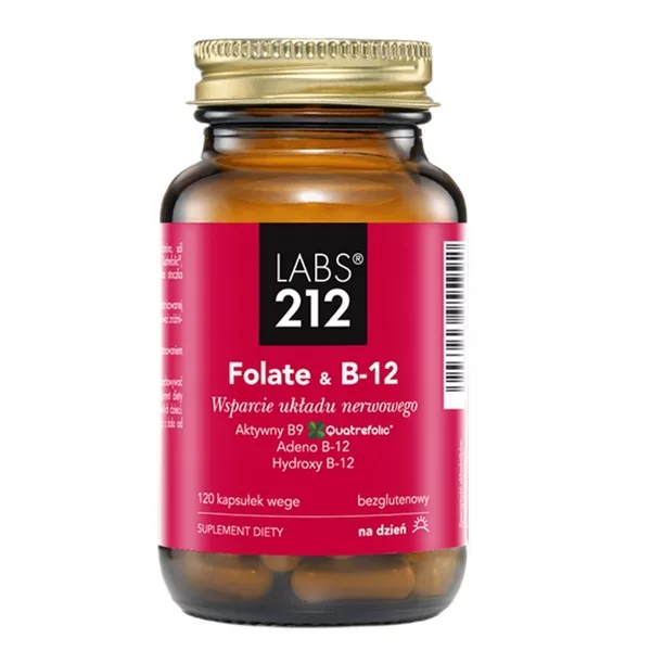 LABS212 Folate & B-12 suplement diety 120 kapsułek