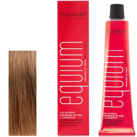 Kosswell Equium 8.0, Profesjonalna farba do włosów, Głęboki jasny blond, 60ml