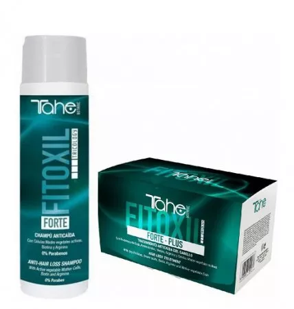 Tahe Botanic Tricology Fitoxil Forte Plus, zestaw do pielęgnacji domowej, szampon + ampułki