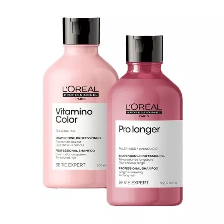 Loreal Vitamino Color + Pro Longer, zestaw szamponów, 2x300ml