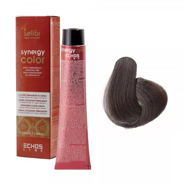 Echosline Seliar Synergy Color, farba do włosów bez amoniaku, 6.01 Dark Blonde Natural Ash, 100ml
